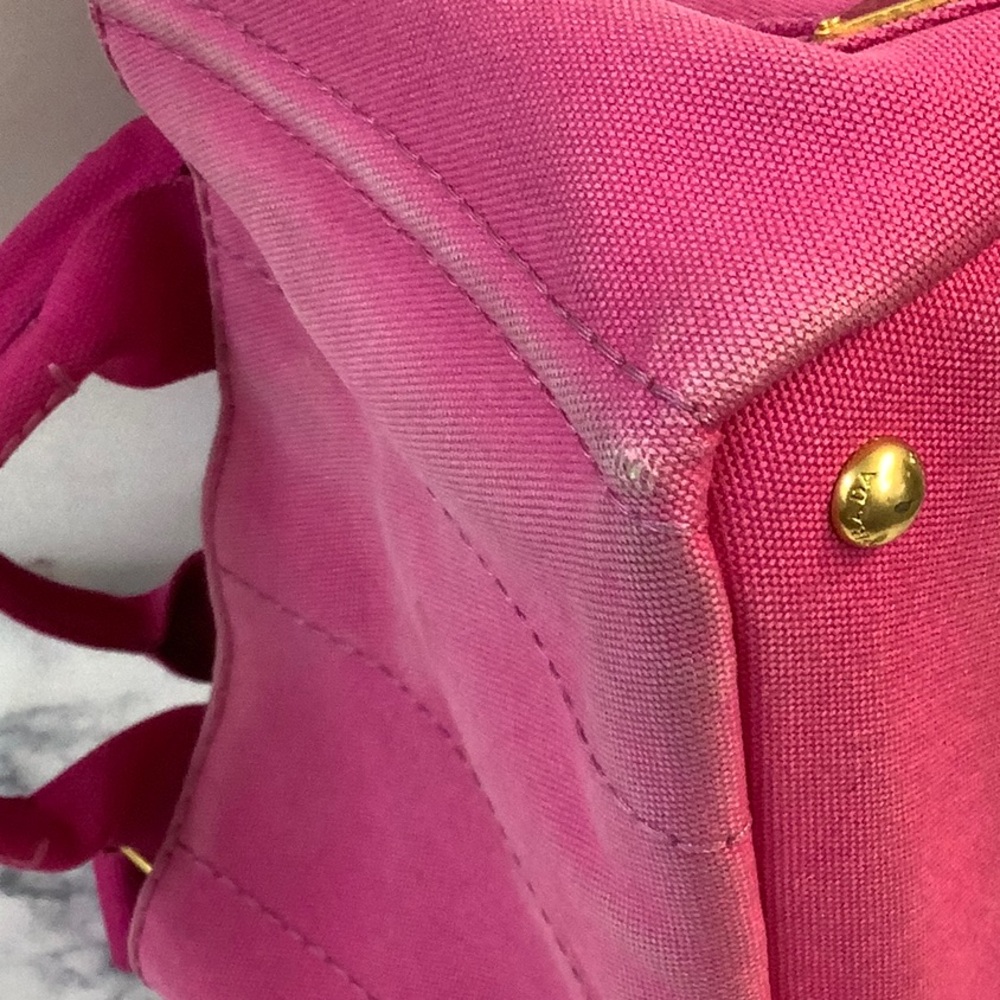 GUC Prada Canapa Small Pink Women's Tote - Picture 8 of 9